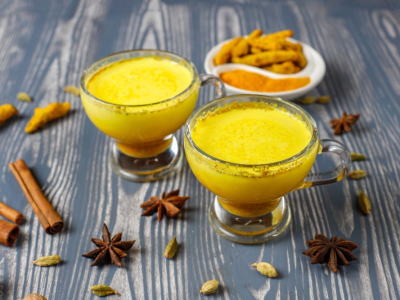 Traditional Indian Drink Turmeric Golden Milk
