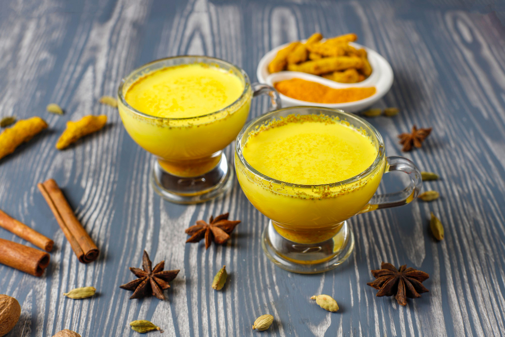 Traditional Indian Drink Turmeric Golden Milk