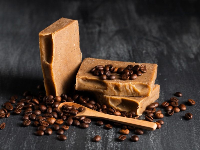 Front View Soap Made Coffee Beans