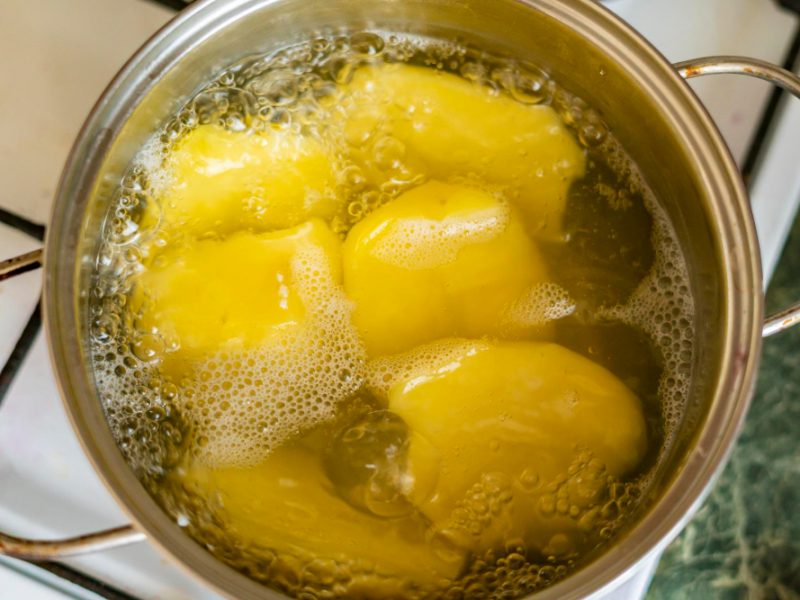 Pan With Boiling Potato Kitchen B