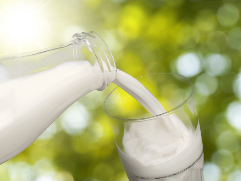 Glass Milk Bottle Background