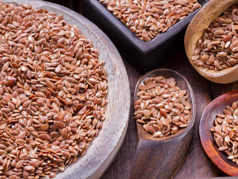 Linseed Grains Table Linum Usitatissimum