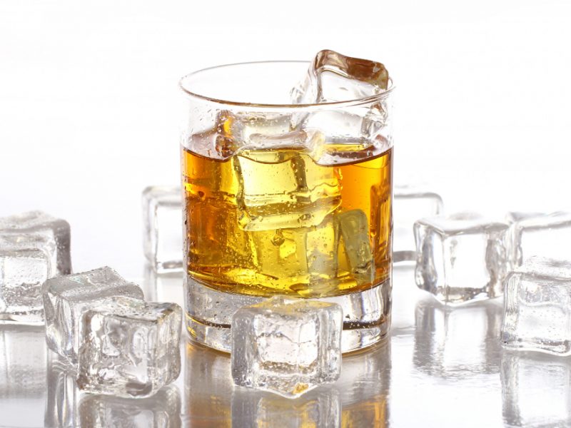 Glass With Cold Whiskey