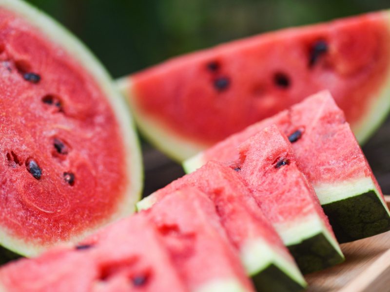 Close Up Fresh Watermelon Pieces