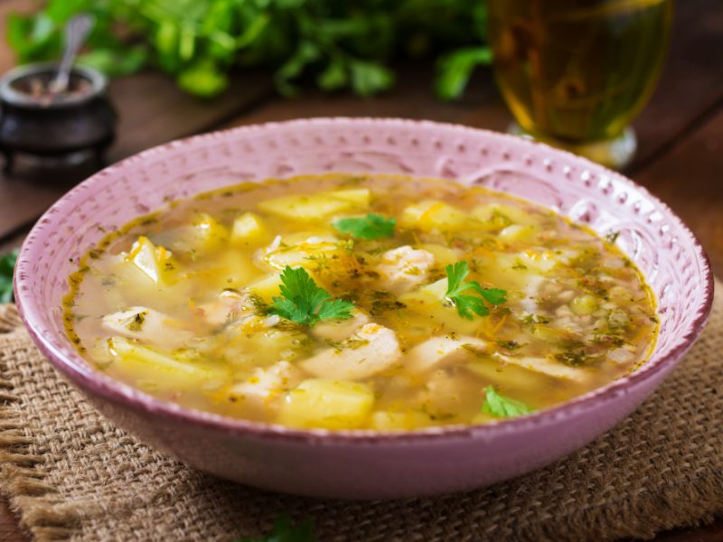 Chicken Soup With Potatoes Buckwheat