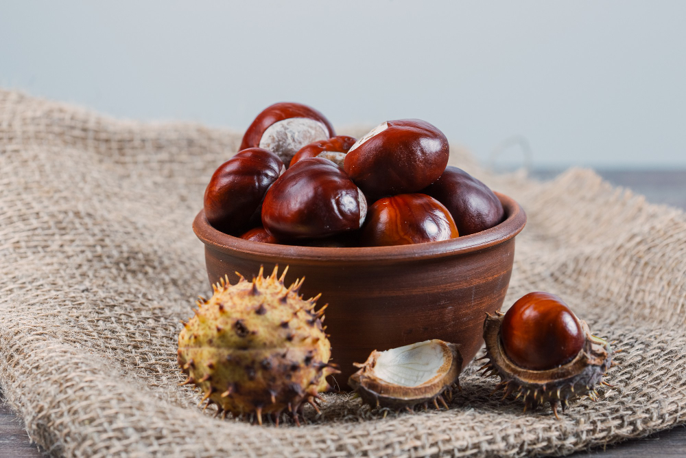 edible-chestnut-kernels-lie-burlap-wooden-table