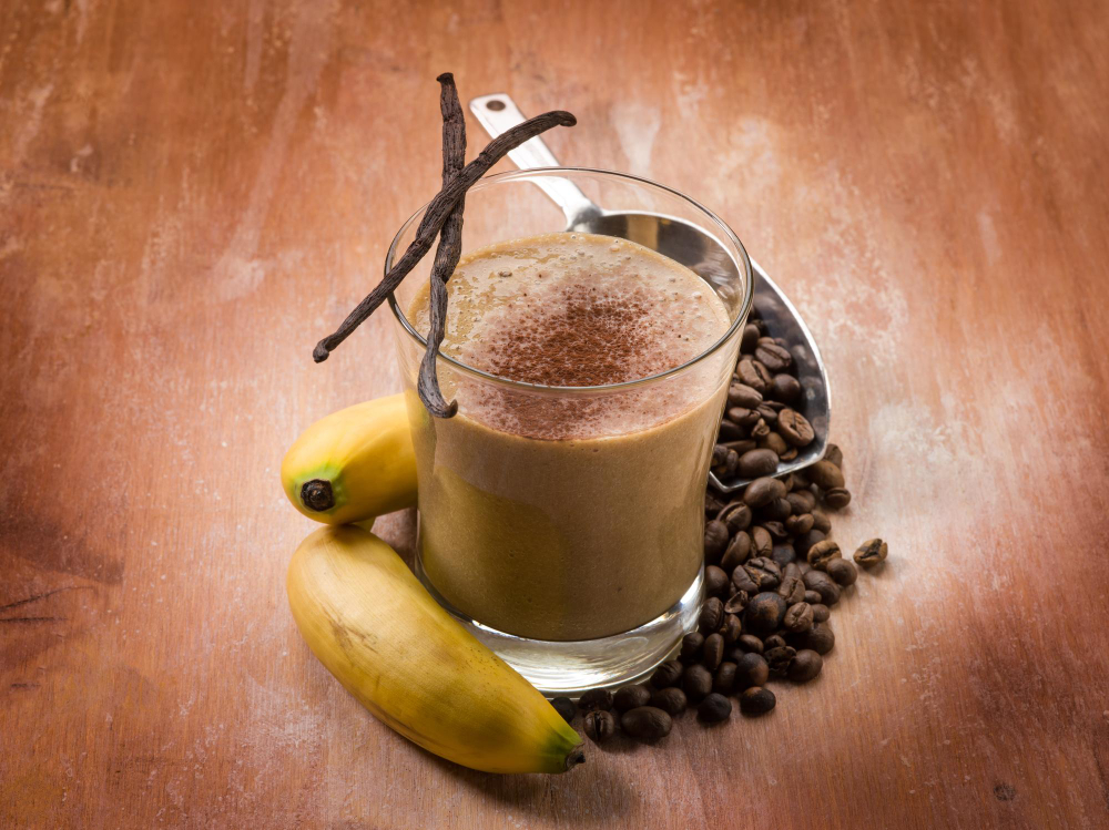 Drink Smoothie With Coffee Banana Vanilla