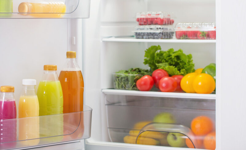 Refrigerator With Different Healthy Food