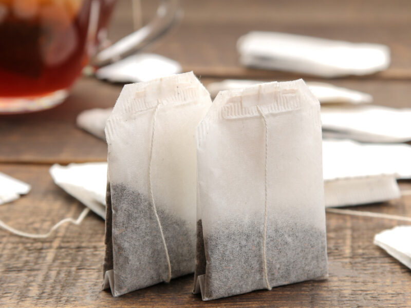 Cup Tea With Tea Bags Table