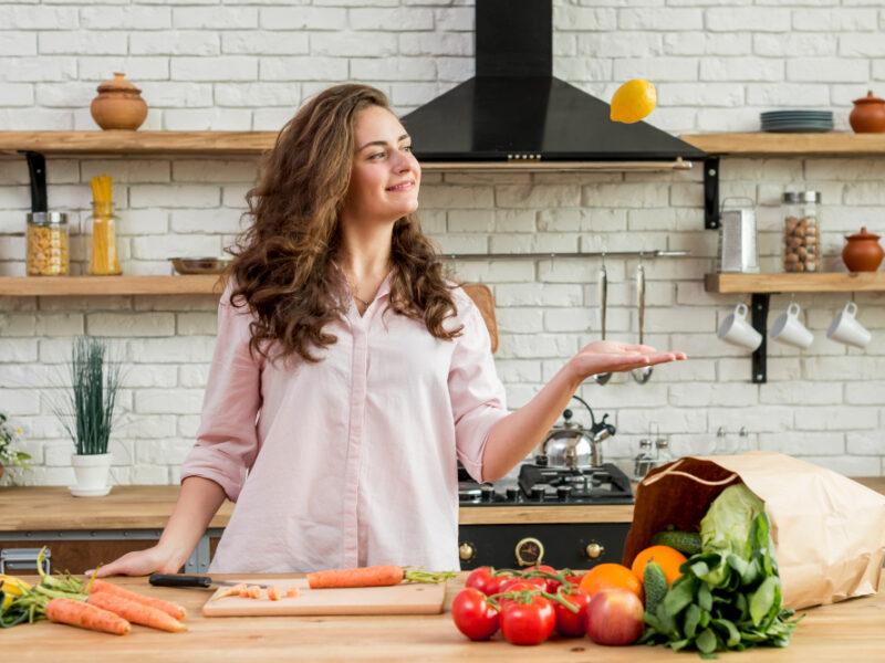 Brunette Woman Kitchen (1)