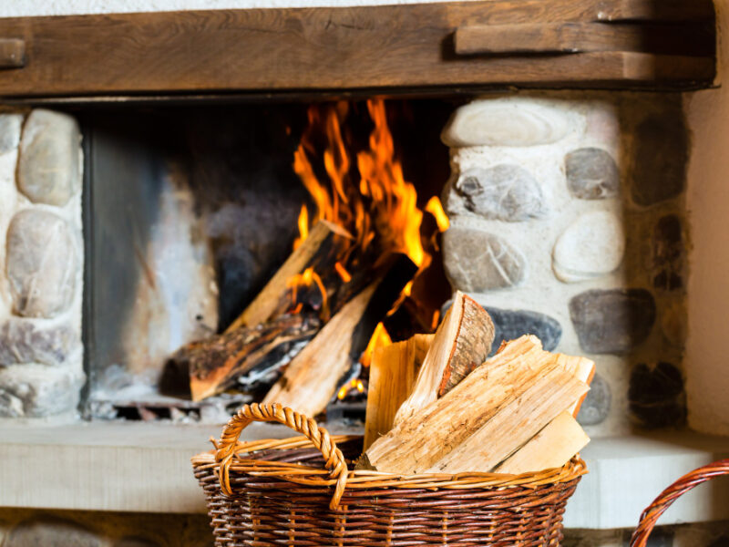 Fire Rustic Fireplace Traditional Mountain Hut