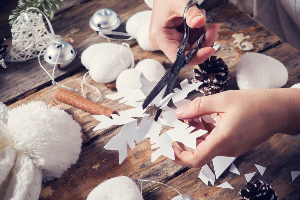 Cutting Snowflake Christmas Decor