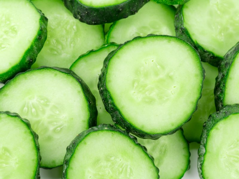 Cucumber Sliced Isolated White Background