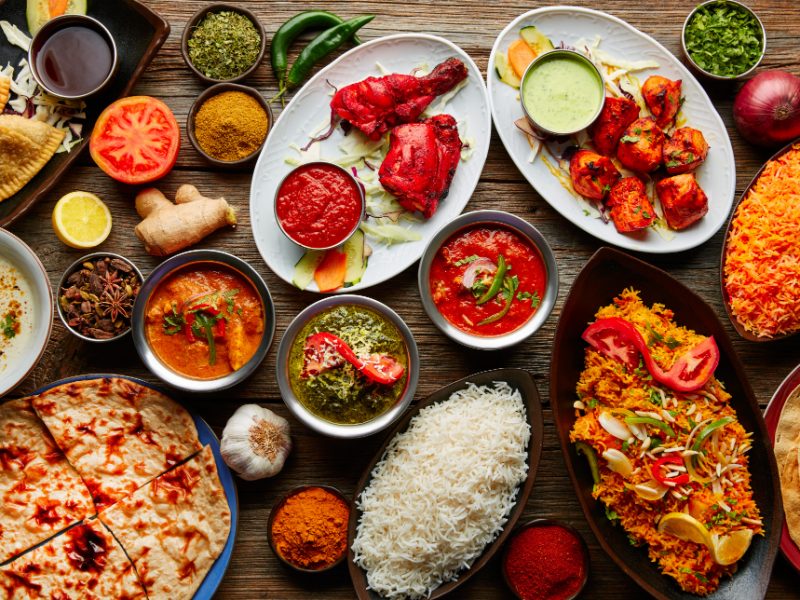 Assorted Indian Recipes Food Various